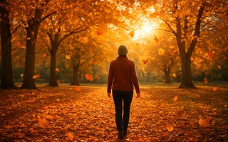 Der Herbst Depression davonlaufen